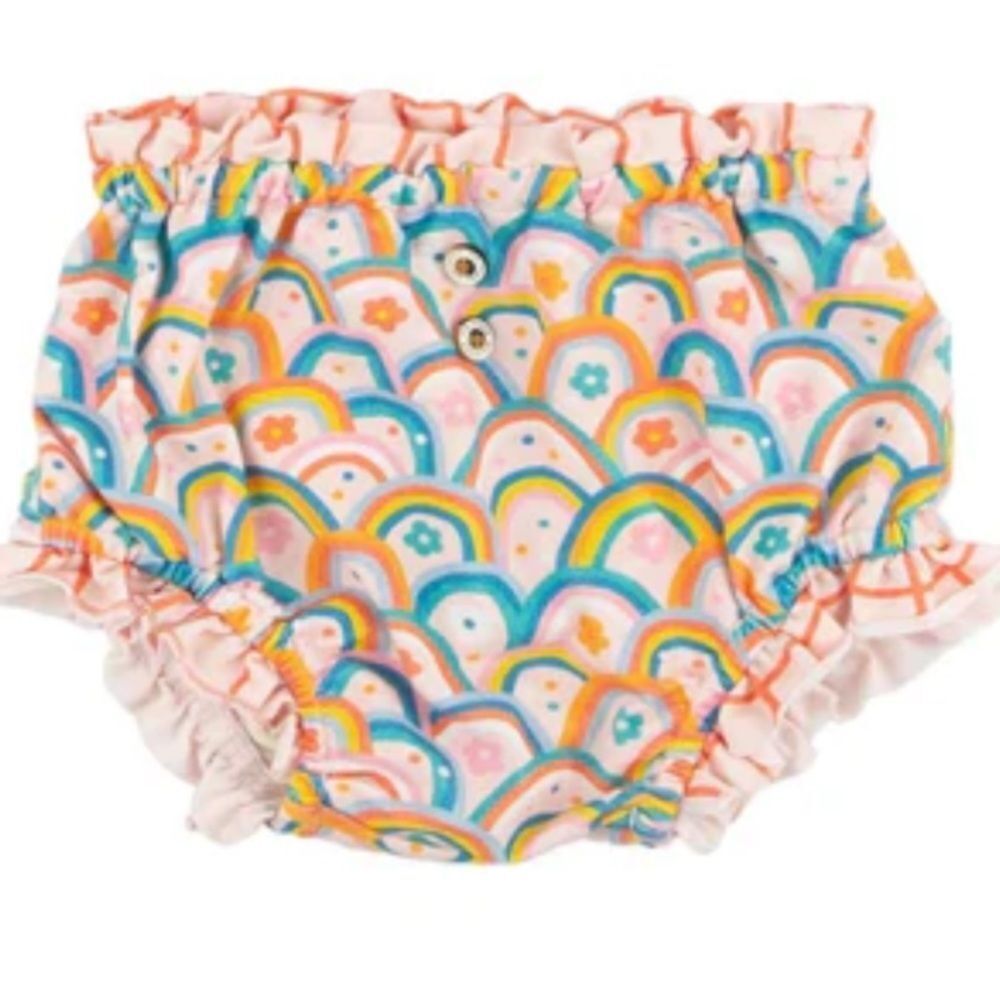 NWT Miki Miette (Nordstrom) Bloomers Diaper Cover Double Rainbow Size 6 m